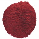 Polštář chlupatý červený Ø 45 cm