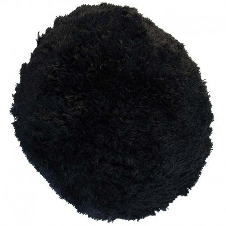 Polštář chlupatý černý Ø 70 cm