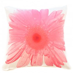 Povlak na polštář růžový květ 45 x 45 cm