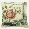 Povlak na polštářek gobelínový 45 x 45 cm - Rose Eiffel Car